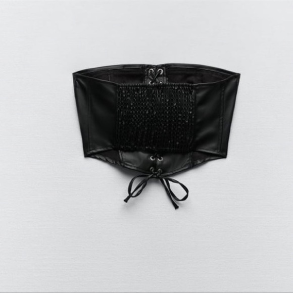 Zara FAUX LEATHER CORSET - Picture 3 of 3